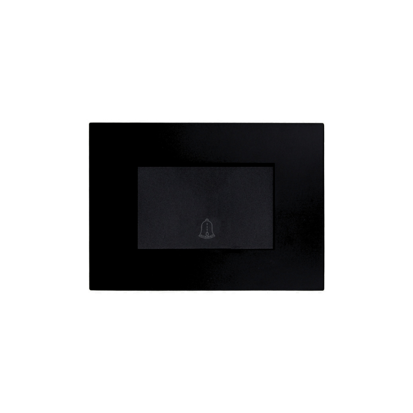 Pulsador de Timbre 10A 250V  Teclon Negro
