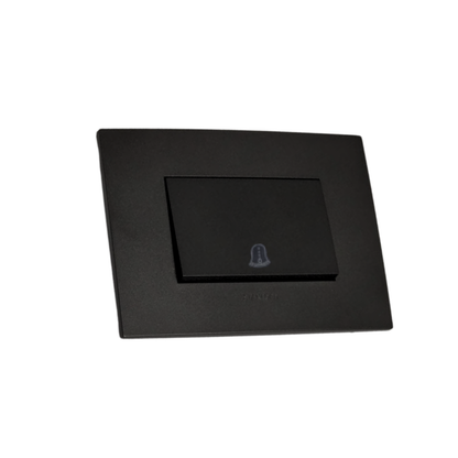 Pulsador de Timbre 10A 250V  Teclon Negro