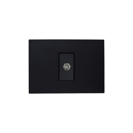 Toma Coaxial RG6 Teclon Negro