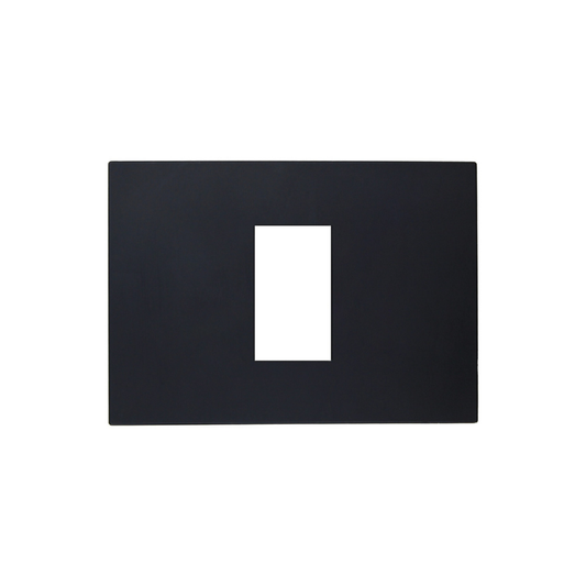 Placa Simple para modulo con Soporte Teclon Negro