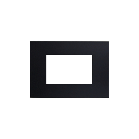 Placa Triple para modulo con Soporte Teclon Negro