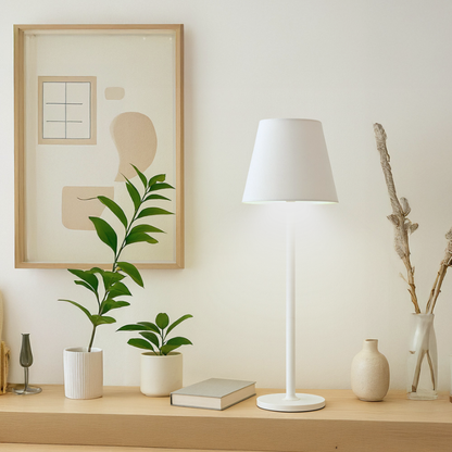 Lampara Led Blanca Tactil Recargable Dimeable con Usb C 2W