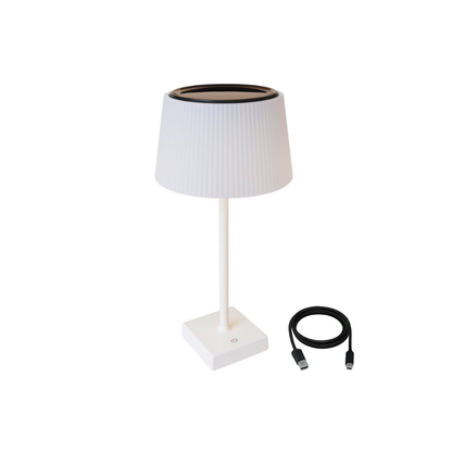 Lampara Led Blanca Tactil Solar + USB C