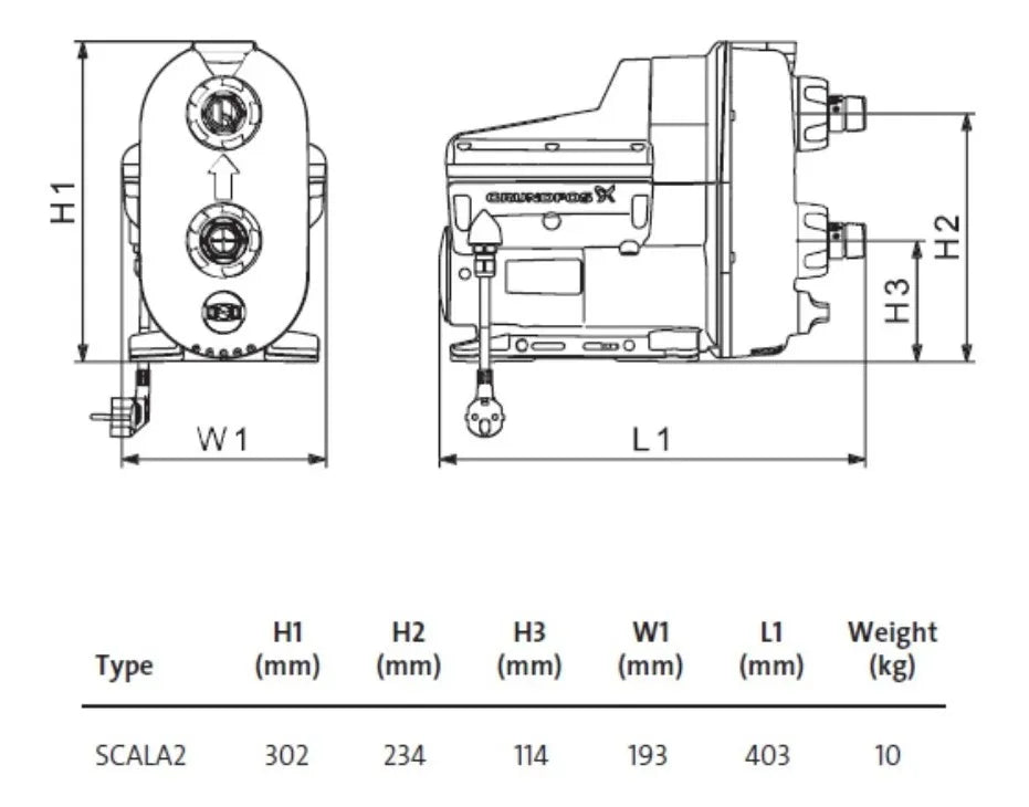 Presurizador Bomba Scala 2 3-45a Grundfos Electrica 80l/min