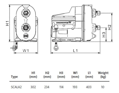 Presurizador Bomba Scala 2 3-45a Grundfos Electrica 80l/min