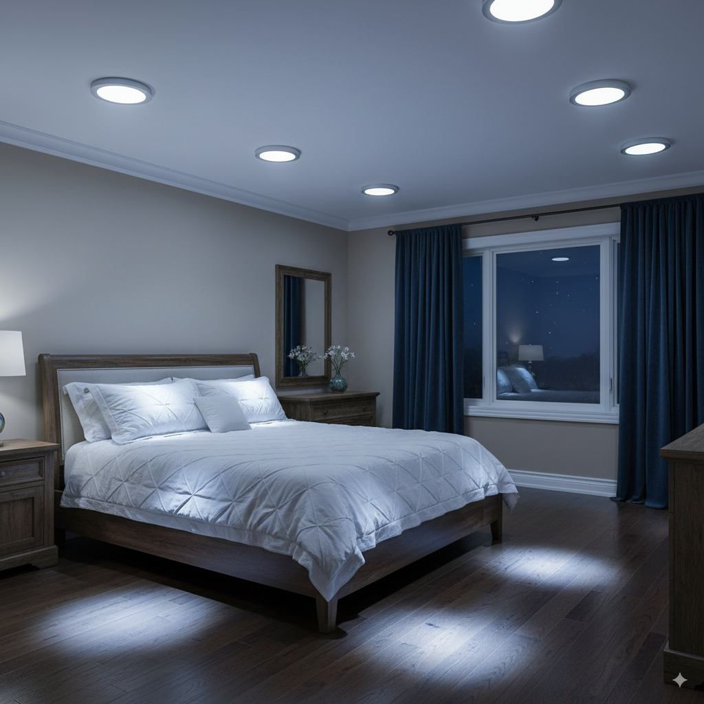 Panel led Borde Negro Embutido 6w 11.8cm ECO SEC