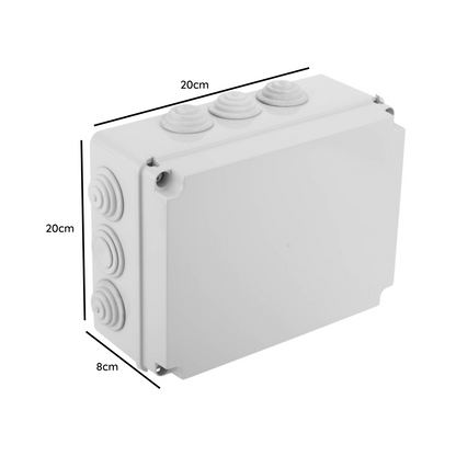 Caja Estanca Ip55 Ik07 Pvc Con Cono 200x200x80 Sec