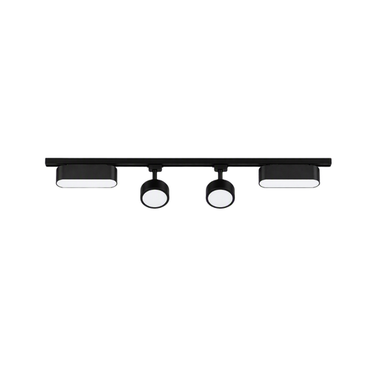Pack 4 Focos Monofasicos 44W con Riel Negro + Accesorio I