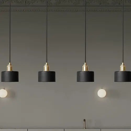 Lampara Colgante Con Pantalla Y Soquete Bronce Porta E27