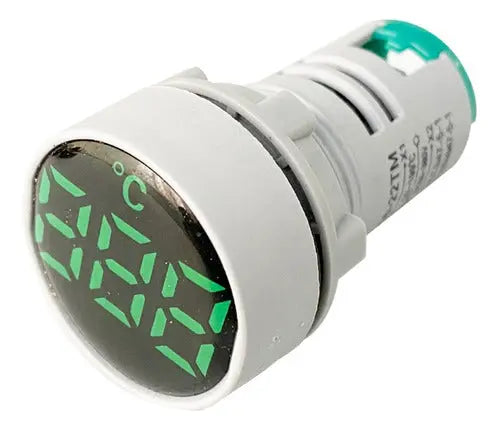 Luz Piloto Verde Led Con Termometro -25 c A +100 c 60-380v