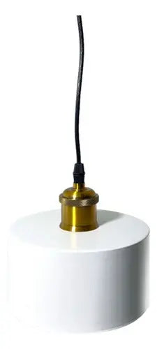 Lampara Colgante Con Pantalla Y Soquete Bronce Porta E27