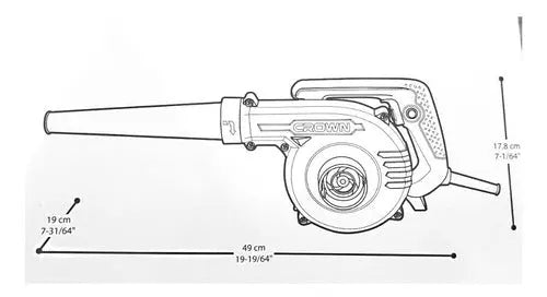 Sopladora Aspiradora Electrica 710w 220v Crown