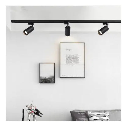 Foco Riel Monofasico 10w Led 220v Negro