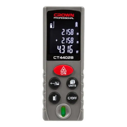 Medidor De Distancia Laser Digital Pro 40 Metros Crown