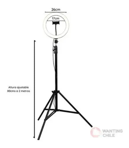 Aro Anillo Luz Led Fotografia 26cm 15w Tripode Ajustable