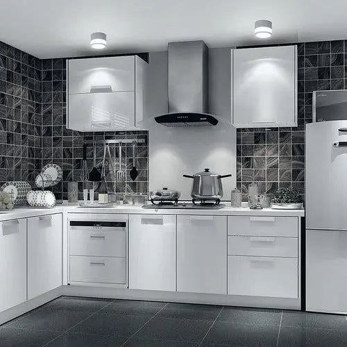 Panel Sobrepuesto Con Vidrio Decorativo Led 7w Luz Fria
