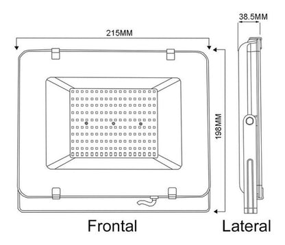 Foco Proyector De Area Led 100w Exterior Sec