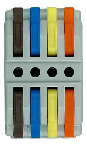 Pack 30 Conector Empalme Rapido 4 Entradas 4 Salidas