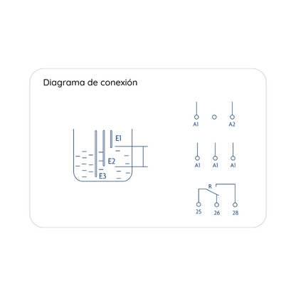 Rele de medida y Control - Nivel de líquido 220VAC