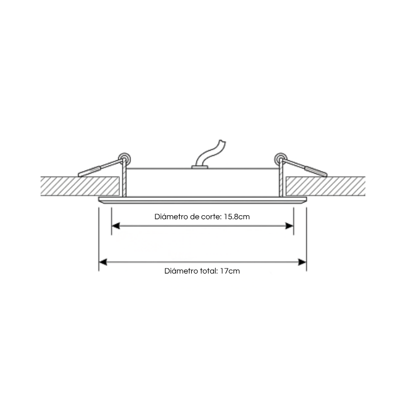 Panel Plafon Led Embutido Redondo 12w 16.5cm