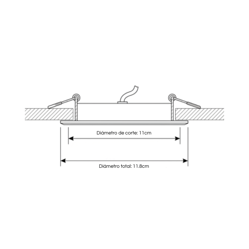 Panel Plafon Led Embutido Redondo 6w 11.8cm ECO SEC