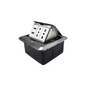 Caja De Piso Pop-Up Metalica 2 Enchufes 10/16A + 2 Toma USB
