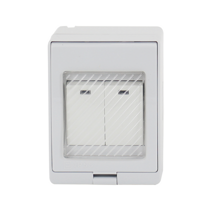 Interruptor Doble 9/12a S/p Hydrobox Exterior Ip55 250v Sec