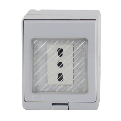 Tomacorriente Simple 10/16a Hydrobox Exterior Ip55 250v Sec