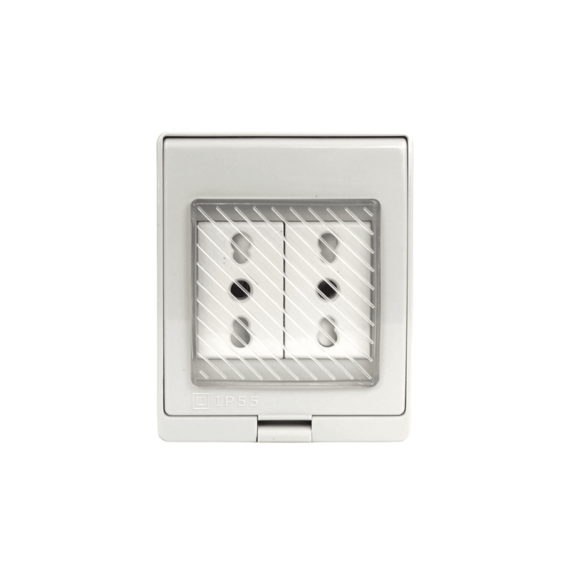 Tomacorriente Doble 10/16a Hydrobox Exterior Ip55 250v Sec