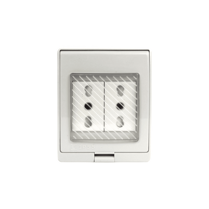 Tomacorriente Doble 10/16a Hydrobox Exterior Ip55 250v Sec