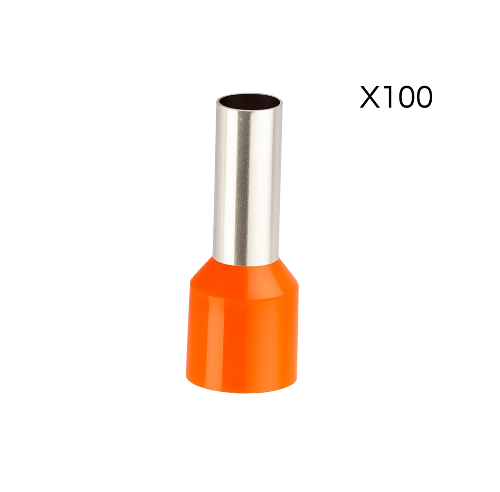 Ferrul E1508 12AWG Naranja Pack 100un