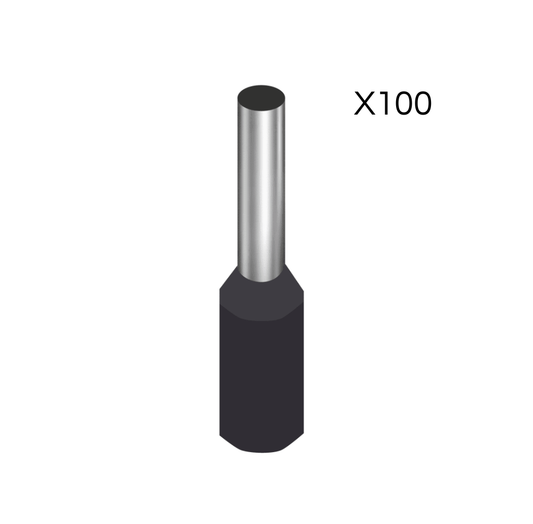 Ferrul E1508 16AWG Negro Pack 100un