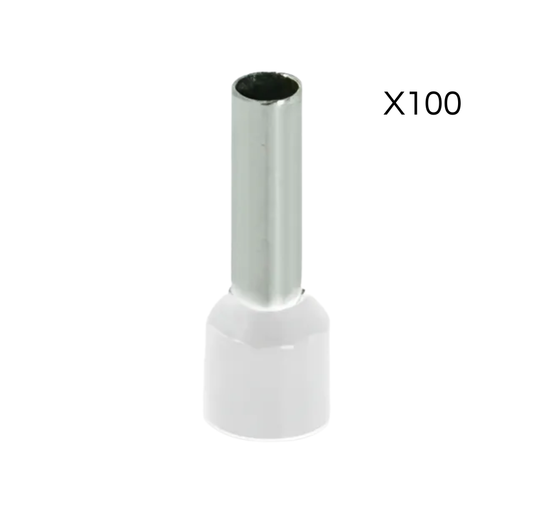 Ferrul E1508 8AWG Blanco Pack 100un