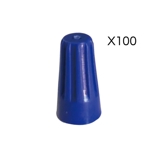 Conector Cónico 12AWG Azul Pack 100un