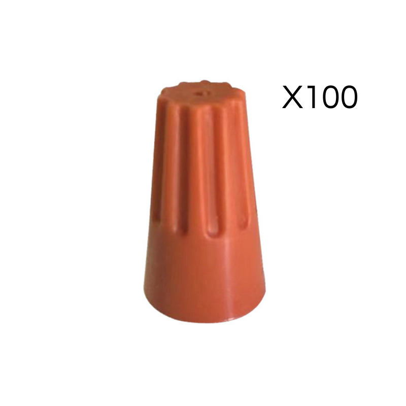 Conector Cónico 10AWG Naranja Pack 100un
