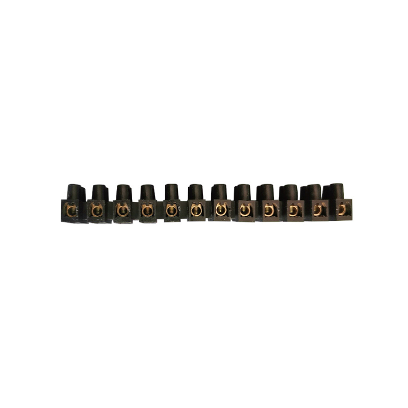 Pack 10 Regletas De Conexion Plastica Negra 12 Polos 4mm