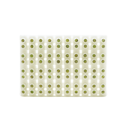 Pack 10 Regletas De Conexion Plastica Blanca 12 Polos 6mm