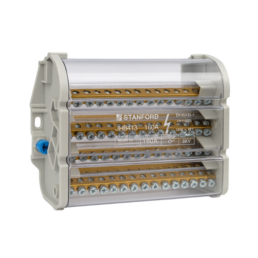 Barra Repartidora Tetrapolar 13 Polos 160a 500vac 20ka