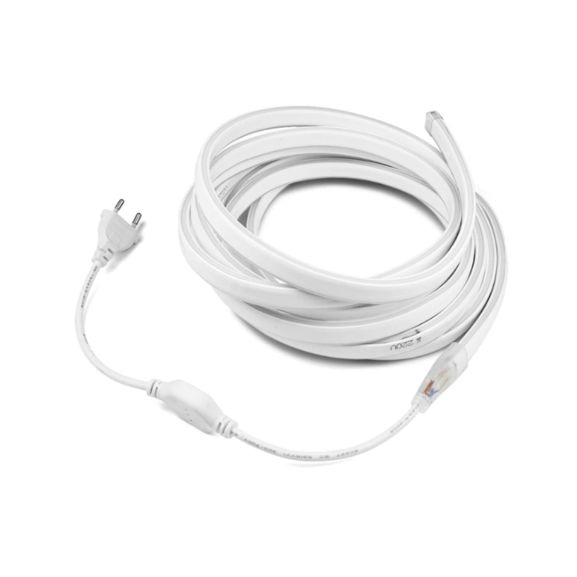 Cinta Led Neon Luz Azul 5 Metros + Conector Al 220v