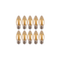 Pack 10 Ampolleta Led Vela Vintage 4w E27 2700k Ambar