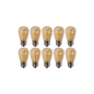 Pack 10 Ampolletas Led Vintage Mini Edison S14 Rosca Normal 2W