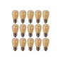 Pack 15 Ampolletas Led Vintage Edison S14 Rosca Normal E27 2w 2700K