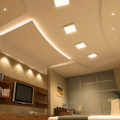 Panel Plafon Led Sobrepuesto Cuadrado 24w 28.5cm SEC