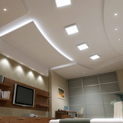 Panel Plafon Led Sobrepuesto Cuadrado 24w 28.5cm SEC