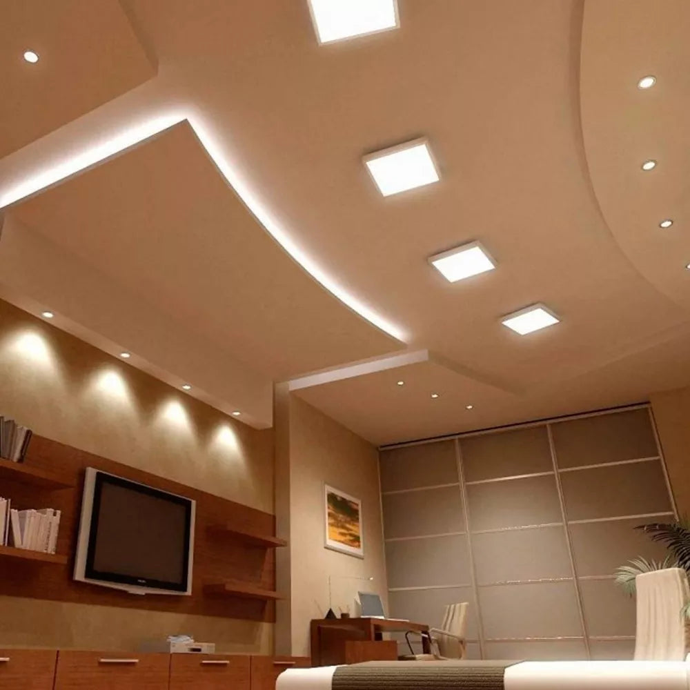 Panel Plafon Led Sobrepuesto Cuadrado 18w 20.5cm