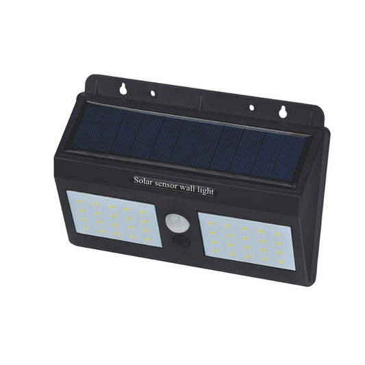 Foco Aplique Solar A Muro con Sensor de movimiento 1.2W 180lm Luz fría
