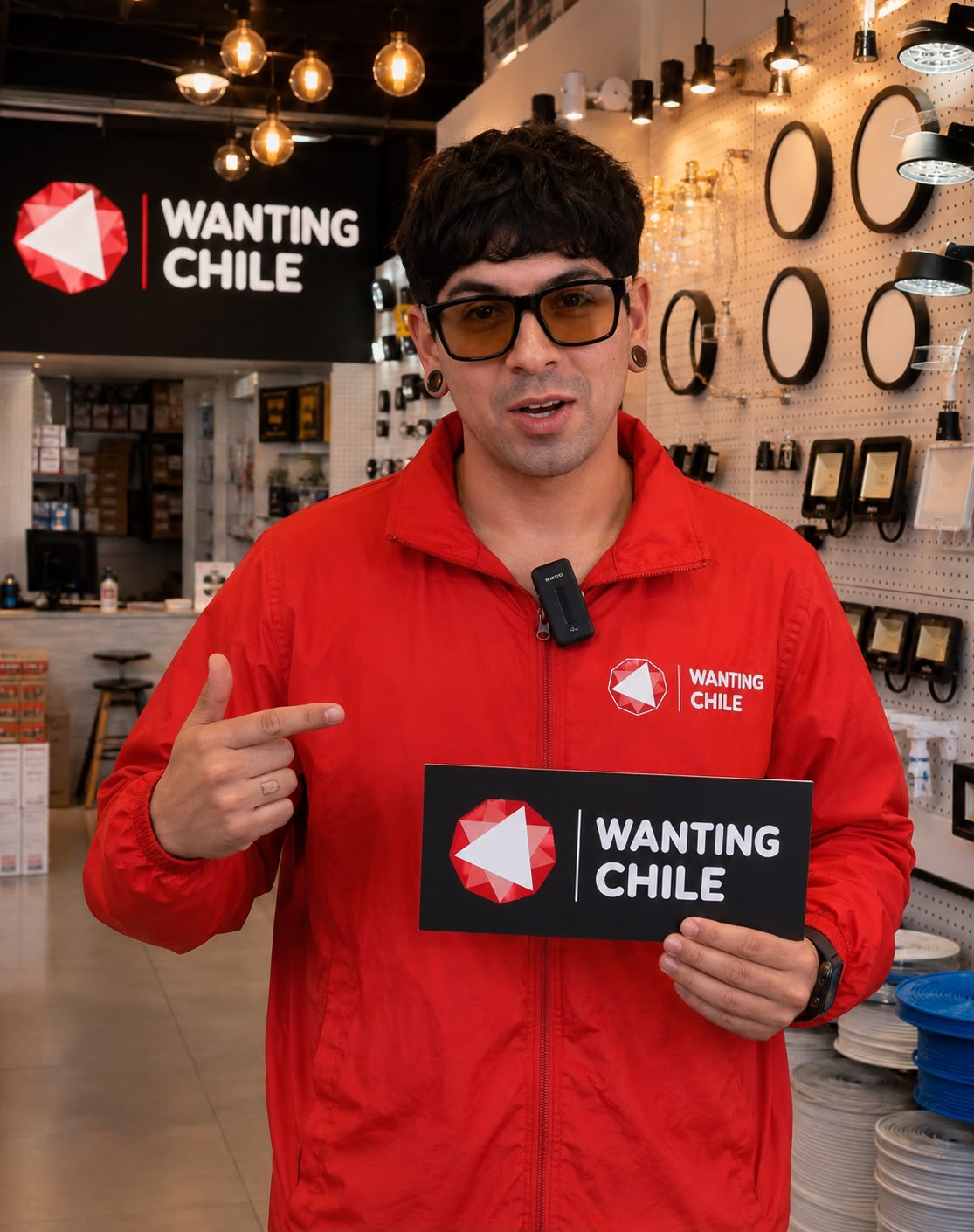 Creador de contenido grabando productos en Wanting Chile