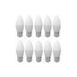 Pack 10 Ampolletas Led Vela 7w E27 Empavonada